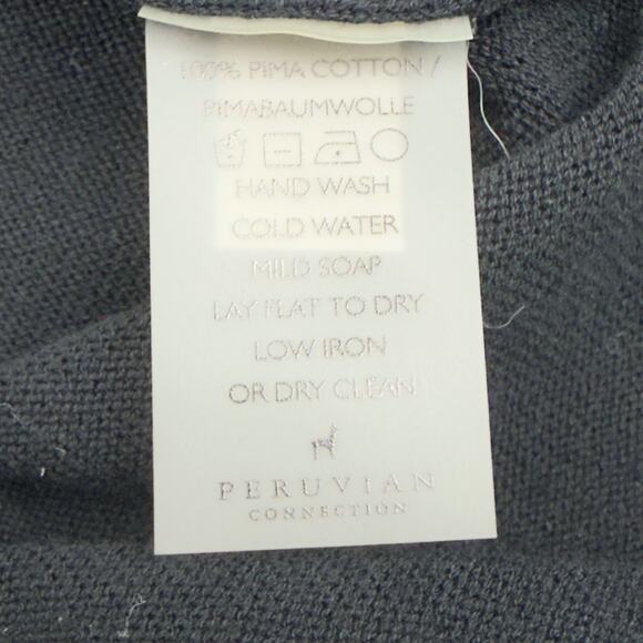 Peruvian Connection XS Adriatico Black Sleeveless V-Neck Pima Cotton Maxi Dress - Picture 7 of 9